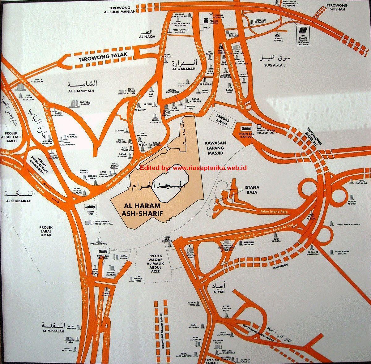 карта misfalah Мекка карті